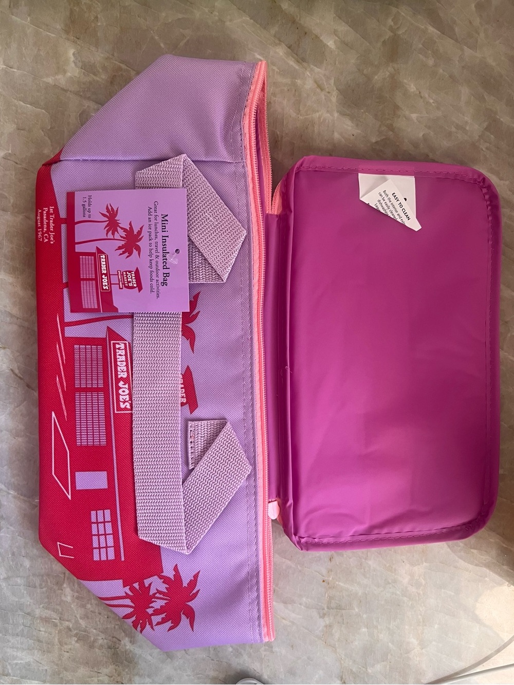 Trader Joe's Pink Insulated Mini Cooler Bag